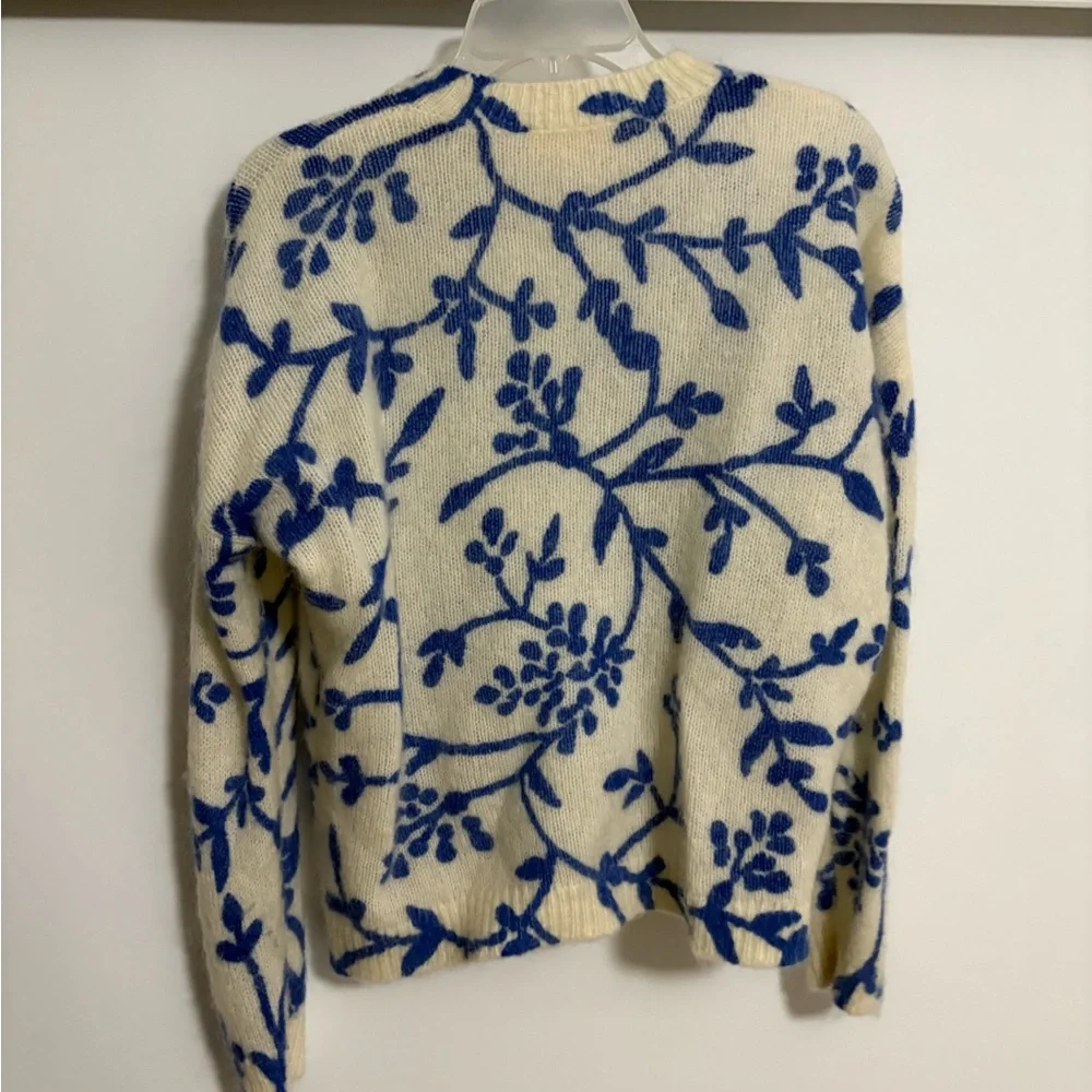 Sezane Pelagie Jumper Ecru/ Blue Floral - Size S - Picture 3 of 7